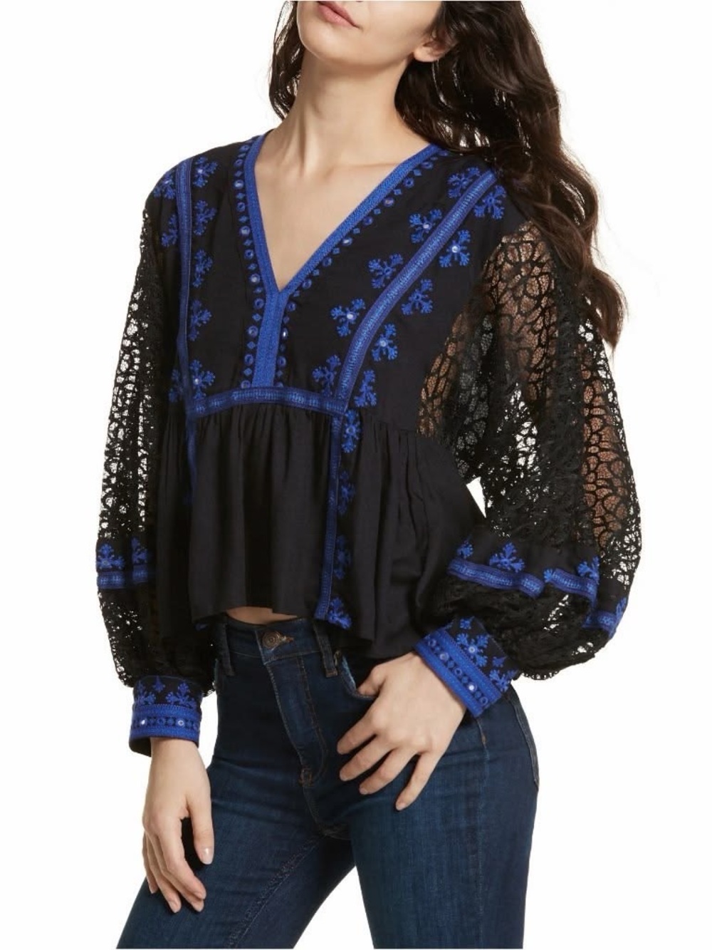 Free People Boogie All Nighy Blouse